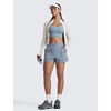 image:imageCRZ YOGA High Waisted Hiking Shorts for Women 3  Water Resistant Cargo for Athletic Travel Outdoor with Zip PocketsBelgian Blue