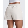 image:imageCRZ YOGA High Waisted Hiking Shorts for Women 3  Water Resistant Cargo for Athletic Travel Outdoor with Zip PocketsMilky White Bone