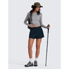 image:imageCRZ YOGA High Waisted Hiking Shorts for Women 3  Water Resistant Cargo for Athletic Travel Outdoor with Zip PocketsTrue Navy
