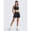 image:imageCRZ YOGA SoftAura Sweat Shorts for Women 4  High Waisted Modal for Casual Lounge Athletic with Pockets DrawstringBlack
