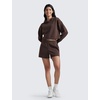image:imageCRZ YOGA SoftAura Sweat Shorts for Women 4  High Waisted Modal for Casual Lounge Athletic with Pockets DrawstringHot Fudge Brown