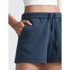 image:imageCRZ YOGA SoftAura Sweat Shorts for Women 4  High Waisted Modal for Casual Lounge Athletic with Pockets DrawstringInk Blue