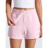 image:imageCRZ YOGA SoftAura Sweat Shorts for Women 4  High Waisted Modal for Casual Lounge Athletic with Pockets DrawstringStrawberry Pink