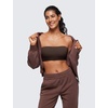 image:imageCRZ YOGA Softhold Double Lined Strapless Bralette  Stretchy Smooth Womens Tube Tops Bandeau Wireless TShirt Everyday BraHot Fudge Brown