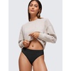 image:imageCRZ YOGA Softhold High Rise Thongs for Women  Sexy Tagless Comfortable Panties Smooth Breathable Ladies Underwear 3 PackBlack 3pack