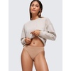 image:imageCRZ YOGA Softhold High Rise Thongs for Women  Sexy Tagless Comfortable Panties Smooth Breathable Ladies Underwear 3 PackWarm Beige 3pack