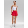 image:imageCRZ YOGA Softretch 2 in 1 Flowy Shorts for Women  High Waisted Causal Yoga Lounge Workout with PocketsAurora Red