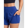 image:imageCRZ YOGA Softretch 2 in 1 Flowy Shorts for Women  High Waisted Causal Yoga Lounge Workout with PocketsWaves Blue
