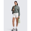 image:imageCRZ YOGA Womens Lightweight Mid Rise Hiking Shorts 4  Stretch for Athletic Summer Travel Outdoor Golf with Zip PocketsMilky White Bone
