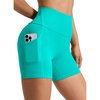 image:imageCRZ YOGA Butterluxe Biker Shorts Pockets 5  High Waisted Volleyball Workout Athletic Yoga WomensTropics Teal