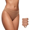 image:imageCRZ YOGA Softhold High Rise Thongs for Women  Sexy Tagless Comfortable Panties Smooth Breathable Ladies Underwear 3 PackGravel 3pack