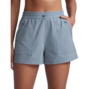 image:imageCRZ YOGA High Waisted Hiking Shorts for Women 3  Water Resistant Cargo for Athletic Travel Outdoor with Zip PocketsBelgian Blue