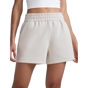 image:imageCRZ YOGA SoftAura Sweat Shorts for Women 4  High Waisted Modal for Casual Lounge Athletic with Pockets DrawstringMilky White Bone