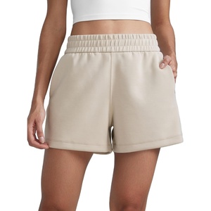 image:imageCRZ YOGA SoftAura Sweat Shorts for Women 4  High Waisted Modal for Casual Lounge Athletic with Pockets DrawstringMojave Tan