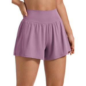 image:imageCRZ YOGA Softretch 2 in 1 Flowy Shorts for Women  High Waisted Causal Yoga Lounge Workout with PocketsLight Lavender