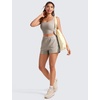 image:imageCRZ YOGA Butterluxe Square Neck Crop Tank Tops for Women  Workout Longline Sports Bras Padded Yoga CamisoleWarm Ash Grey