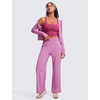 image:imageCRZ YOGA Butterluxe Square Neck Crop Tank Tops for Women  Workout Longline Sports Bras Padded Yoga CamisoleWashed Mauve