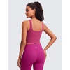 image:imageCRZ YOGA Butterluxe Square Neck Crop Tank Tops for Women  Workout Longline Sports Bras Padded Yoga CamisoleWashed Mauve