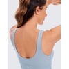 image:imageCRZ YOGA Butterluxe U Back Longline Sports Bras for Women  Scoop Neck Padded Yoga Workout Crop Top with Built in PadsCambric Blue