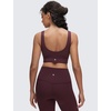 image:imageCRZ YOGA Butterluxe U Back Longline Sports Bras for Women  Scoop Neck Padded Yoga Workout Crop Top with Built in PadsRipe Plum