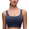 image:imageCRZ YOGA Butterluxe U Back Longline Sports Bras for Women  Scoop Neck Padded Yoga Workout Crop Top with Built in PadsClub Blue