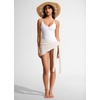 image:imageCRZ YOGA Nexfeel Double Lined V Neck One Piece Swimsuit for Women  Tummy Control Slimming Modest Bathing Suit Non PaddedWhite