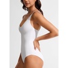 image:imageCRZ YOGA Nexfeel Double Lined V Neck One Piece Swimsuit for Women  Tummy Control Slimming Modest Bathing Suit Non PaddedWhite
