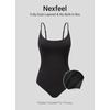 image:imageCRZ YOGA Nexfeel Scoop Neck One Piece Swimsuit for Women  Double Lined Non Padded Tummy Control U Back Modest Swim Bathing SuitBlack