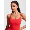 image:imageCRZ YOGA Nexfeel Scoop Neck One Piece Swimsuit for Women  Double Lined Non Padded Tummy Control U Back Modest Swim Bathing SuitDeep Red