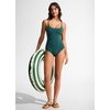 image:imageCRZ YOGA Nexfeel Scoop Neck One Piece Swimsuit for Women  Double Lined Non Padded Tummy Control U Back Modest Swim Bathing SuitForest Green