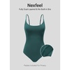 image:imageCRZ YOGA Nexfeel Scoop Neck One Piece Swimsuit for Women  Double Lined Non Padded Tummy Control U Back Modest Swim Bathing SuitForest Green