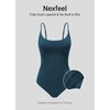image:imageCRZ YOGA Nexfeel Scoop Neck One Piece Swimsuit for Women  Double Lined Non Padded Tummy Control U Back Modest Swim Bathing SuitInsignia Blue