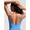 image:imageCRZ YOGA Nexfeel Scoop Neck One Piece Swimsuit for Women  Double Lined Non Padded Tummy Control U Back Modest Swim Bathing SuitParty Blue