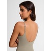 image:imageCRZ YOGA Nexfeel Scoop Neck One Piece Swimsuit for Women  Double Lined Non Padded Tummy Control U Back Modest Swim Bathing SuitWarm Ash Grey