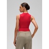 image:imageCRZ YOGA Softembrace Crop High Neck Tank Tops for Women  Soft Going Out Casual Crewneck Basic Tight Summer Sleeveless ShirtsAurora Red
