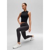 image:imageCRZ YOGA Softembrace Crop High Neck Tank Tops for Women  Soft Going Out Casual Crewneck Basic Tight Summer Sleeveless ShirtsBlack