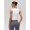 image:imageCRZ YOGA Softembrace Crop High Neck Tank Tops for Women  Soft Going Out Casual Crewneck Basic Tight Summer Sleeveless ShirtsWhite