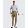 image:imageCRZ YOGA Mens All Day Comfy Golf Pants  2830323436 Quick Dry Lightweight Work Casual Trousers with PocketsArtifact Brown