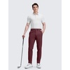 image:imageCRZ YOGA Mens All Day Comfy Golf Pants  2830323436 Quick Dry Lightweight Work Casual Trousers with PocketsDark Red