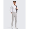 image:imageCRZ YOGA Mens All Day Comfy Golf Pants  2830323436 Quick Dry Lightweight Work Casual Trousers with PocketsGull Gray