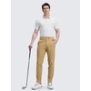 image:imageCRZ YOGA Mens All Day Comfy Golf Pants  2830323436 Quick Dry Lightweight Work Casual Trousers with PocketsKhaki Sand
