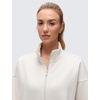 image:imageCRZ YOGA SoftAura Full Zip Sweatshirt for Women  Workout Casual Zipper Funnel Neck Sweat Shirts Jackets with PocketsMilky White Bone