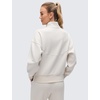 image:imageCRZ YOGA SoftAura Full Zip Sweatshirt for Women  Workout Casual Zipper Funnel Neck Sweat Shirts Jackets with PocketsMilky White Bone