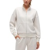 image:imageCRZ YOGA SoftAura Full Zip Sweatshirt for Women  Workout Casual Zipper Funnel Neck Sweat Shirts Jackets with PocketsMilky White Bone