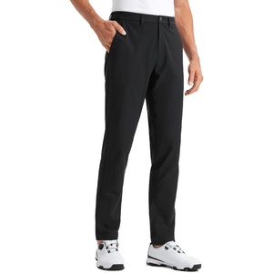 image:imageCRZ YOGA Mens All Day Comfy Golf Pants  2830323436 Quick Dry Lightweight Work Casual Trousers with PocketsBlack