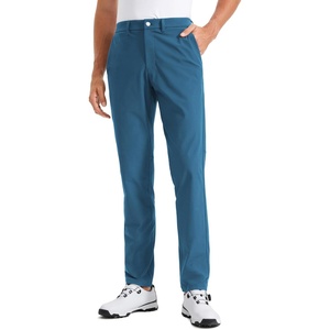 image:imageCRZ YOGA Mens All Day Comfy Golf Pants  2830323436 Quick Dry Lightweight Work Casual Trousers with PocketsIron Blue