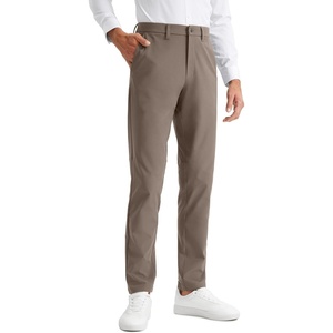image:imageCRZ YOGA Mens All Day Comfy Golf Pants  2830323436 Quick Dry Lightweight Work Casual Trousers with PocketsNomad Grey