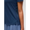 image:imageCRZ YOGA Short Sleeve Golf Polo Shirts UPF 50  Tennis Soft and Sun Protection Slim Fit Hip Length Button Placket Side Slit Tops for WomenClub Blue