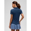 image:imageCRZ YOGA Short Sleeve Golf Polo Shirts UPF 50  Tennis Soft and Sun Protection Slim Fit Hip Length Button Placket Side Slit Tops for WomenClub Blue