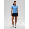 image:imageCRZ YOGA Short Sleeve Golf Polo Shirts UPF 50  Tennis Soft and Sun Protection Slim Fit Hip Length Button Placket Side Slit Tops for WomenParty Blue